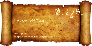 Mrkva Éva névjegykártya