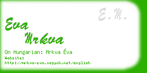 eva mrkva business card